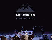 Ski Station | Low poly 3D