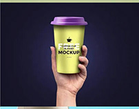 PSD Mockup f of coffee cups, mugs and glasses