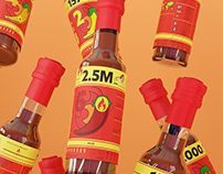 Hot sauce infographics packaging