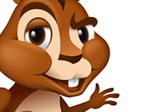 Nutty Squirrel Logo/illo