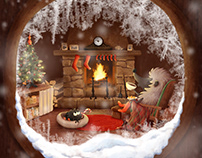 Cozy Christmas -- short animation movie