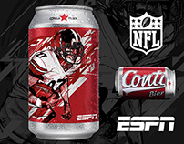 Rótulo Cerveja Conti -Especial Super Bowl NFL / ESPN