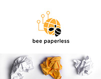 bee paperless logo branding | 2021