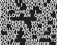 DISORDER PLEASE! / poster series for CHEAP festival