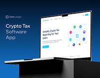 Fintech crypto and NFT tax software | UI/UX, Web design