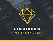 LiquidPro - Sketch UI Kit - Free Download