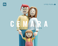 CEMARA - 3D character family illustrations