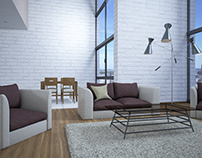 Interior design of a maisonette apartment
