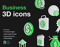 Business 3D icons