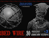 Barbed wire brush