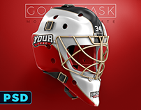 Hockey Goalie Mask Mockup PSD template