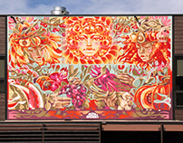 "Goddess of harvest" mural in Bellevue, ID