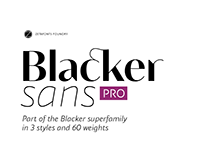 Blacker Sans Pro Typeface - Humanist, Sans & Variable