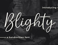Blighty - a Handwritten Font