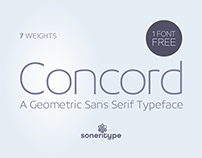 Concord Typeface - A Geometric Display Sans Serif