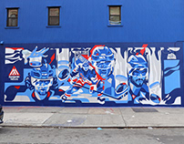 Mural for NEW YORK RANGERS on Lower East Side