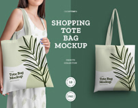 12 Shopping Tote Bag Mockups / 2 Free Mockups