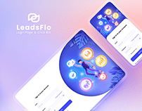 LeadsFlo Login Page & Chatbot UI
