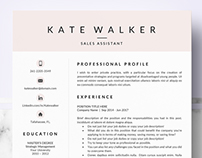 Professional resume template for Pages and Ms Word