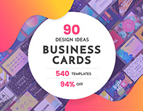 90 in 1 Business Card Design Templates Bundle