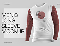 6 Men's Mockups Longsleeve T-Shirt/1 Free