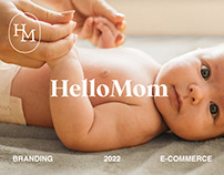 HelloMom Mother & Baby ecommerce branding