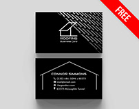 Dark Roofing Business Card - free Google Docs Template