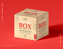 Free Craft Box Mockup