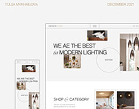 E-commerce lighting store for Casa Di Luce. Web design