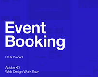 Event Booking - Adobe XD Web Design Work Flow