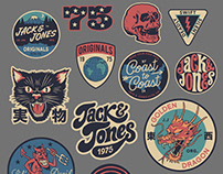 Retro sports graphics and badges
