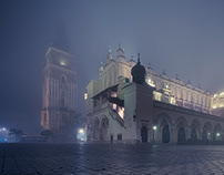 A foggy and cold morning in Krakow