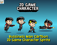 Bussiness Man Cartoon 2D Game Character Sprite
