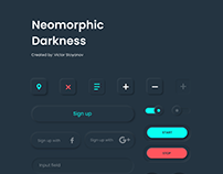 Neomorphic Darkness - Free UI Kit