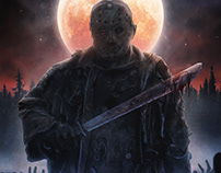 Horror: Jason, Leatherface, Clown Art, Pennywise.