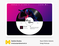 Music Platform Design Mockup