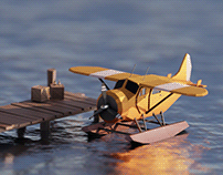 Stylized Lowpoly Waterplane