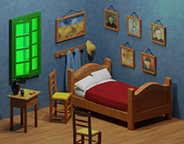 Vincent van Gogh-The Bedroom 3D