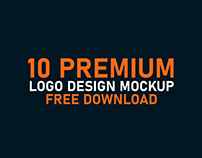 10 Premium Logo Design Mockup V-1 Free Download