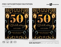 Free 50th Birthday Invitation