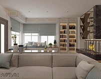 Family Livingroom Design and 3d Visualization
