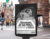 Poster Els Foguerons de Sa Pobla a Gràcia (Barcelona)