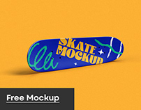 Skateboard mockup free