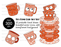 Clipart Sets, Vector Icons, Hand-Drawn