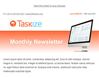 Taskize - Mailchimp email template design and build