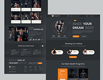 Health Fit - Fitness and Health Landing Page Design