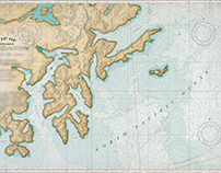 Maritime Map in Antique Style