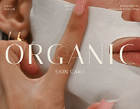 Landing page for organic cosmetics brand