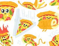 Pizza stickers