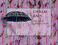 Abstract rain. Collection of seamless patterns